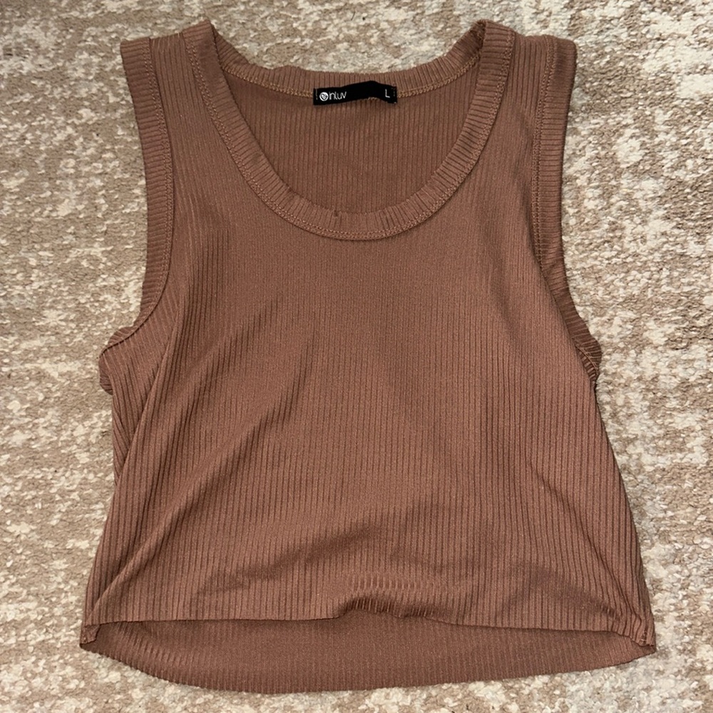 nwot brown tank top
